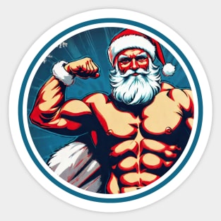 Gym Santa Claus Sticker